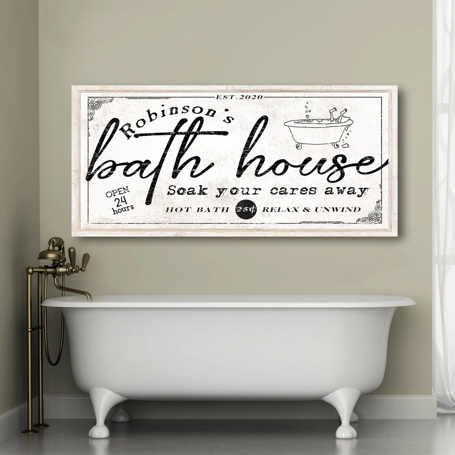 Custom Bath Sign