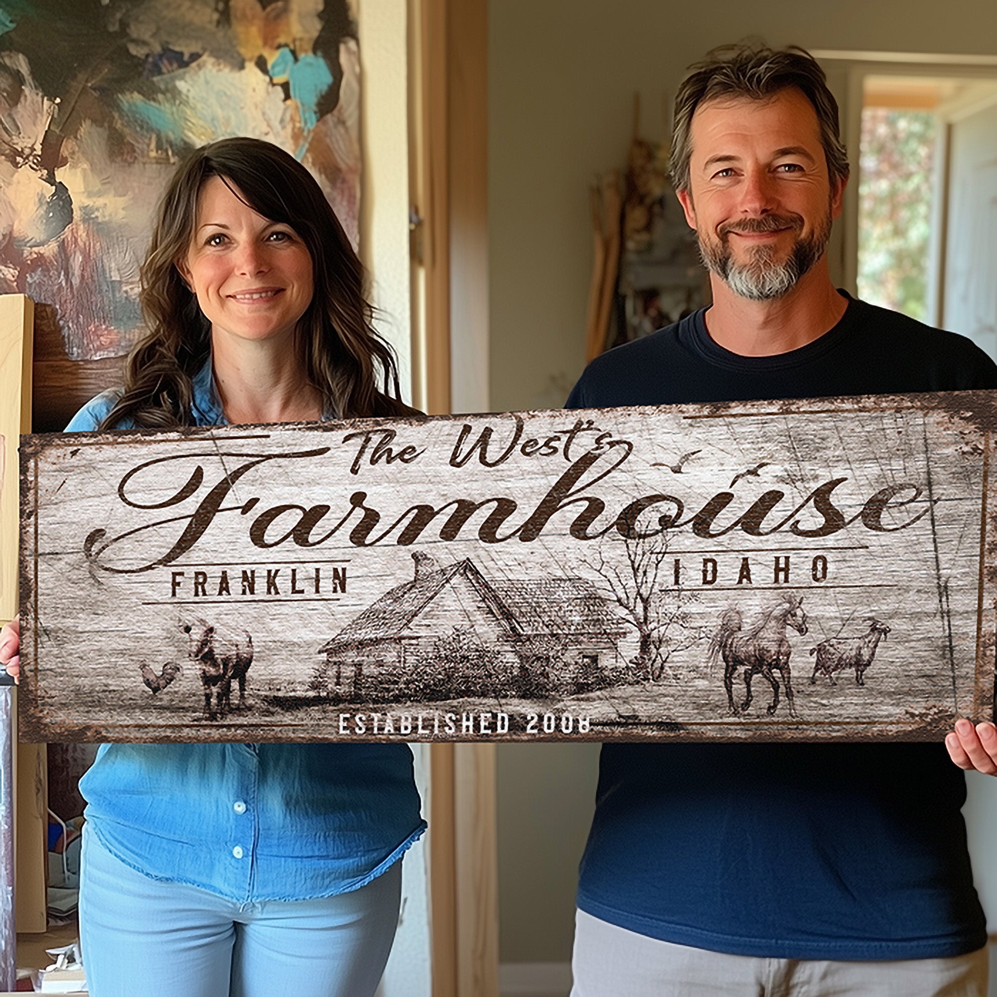 Custom Farmhouse Sign From Photo