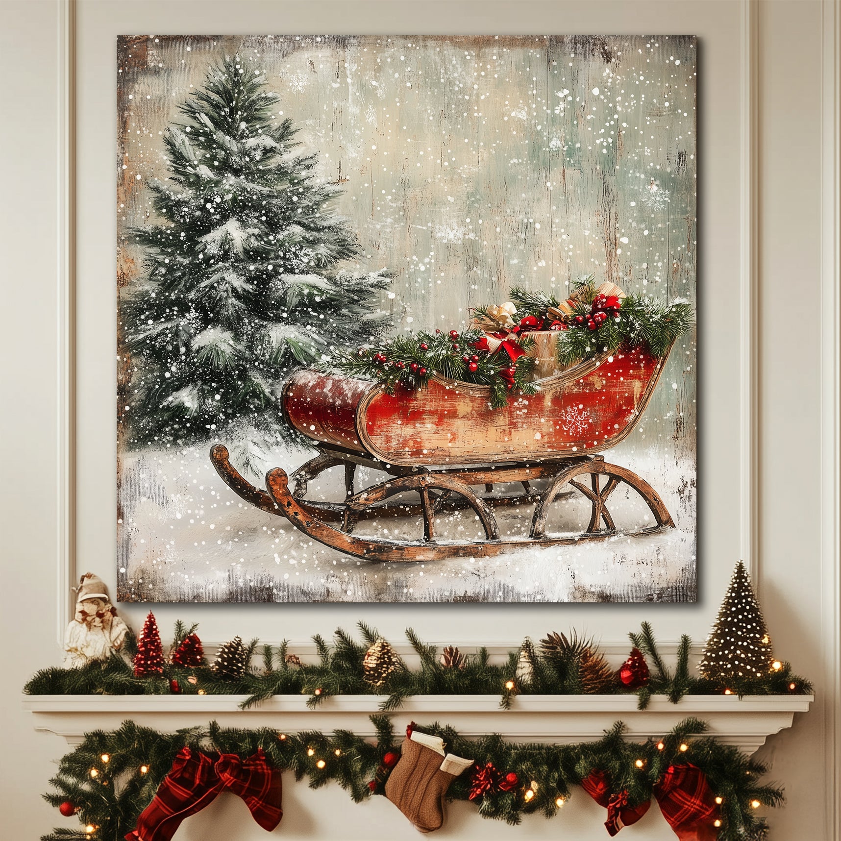 Sleigh Sled Wall Art