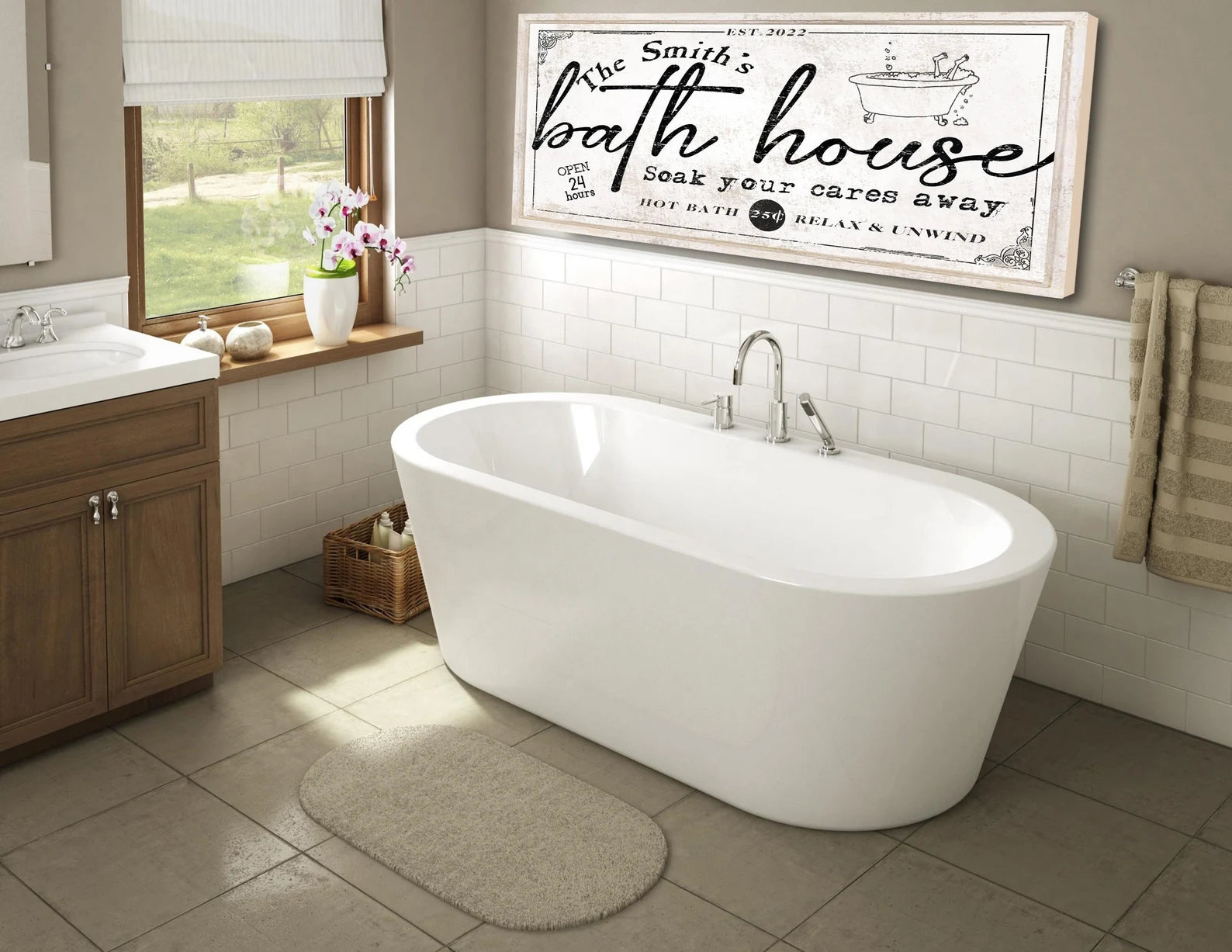 Custom Bath Sign