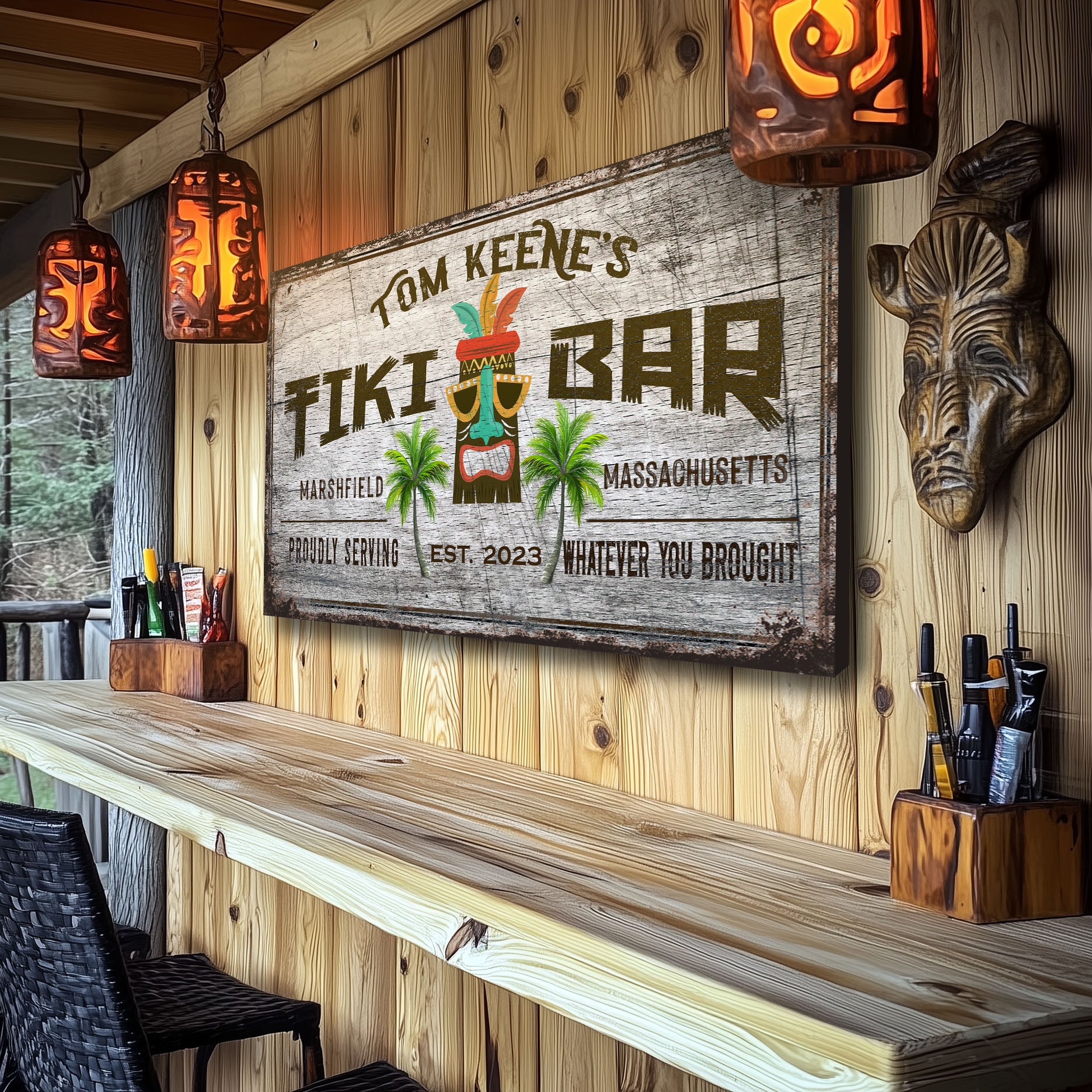 Custom Tiki Bar Wall Art