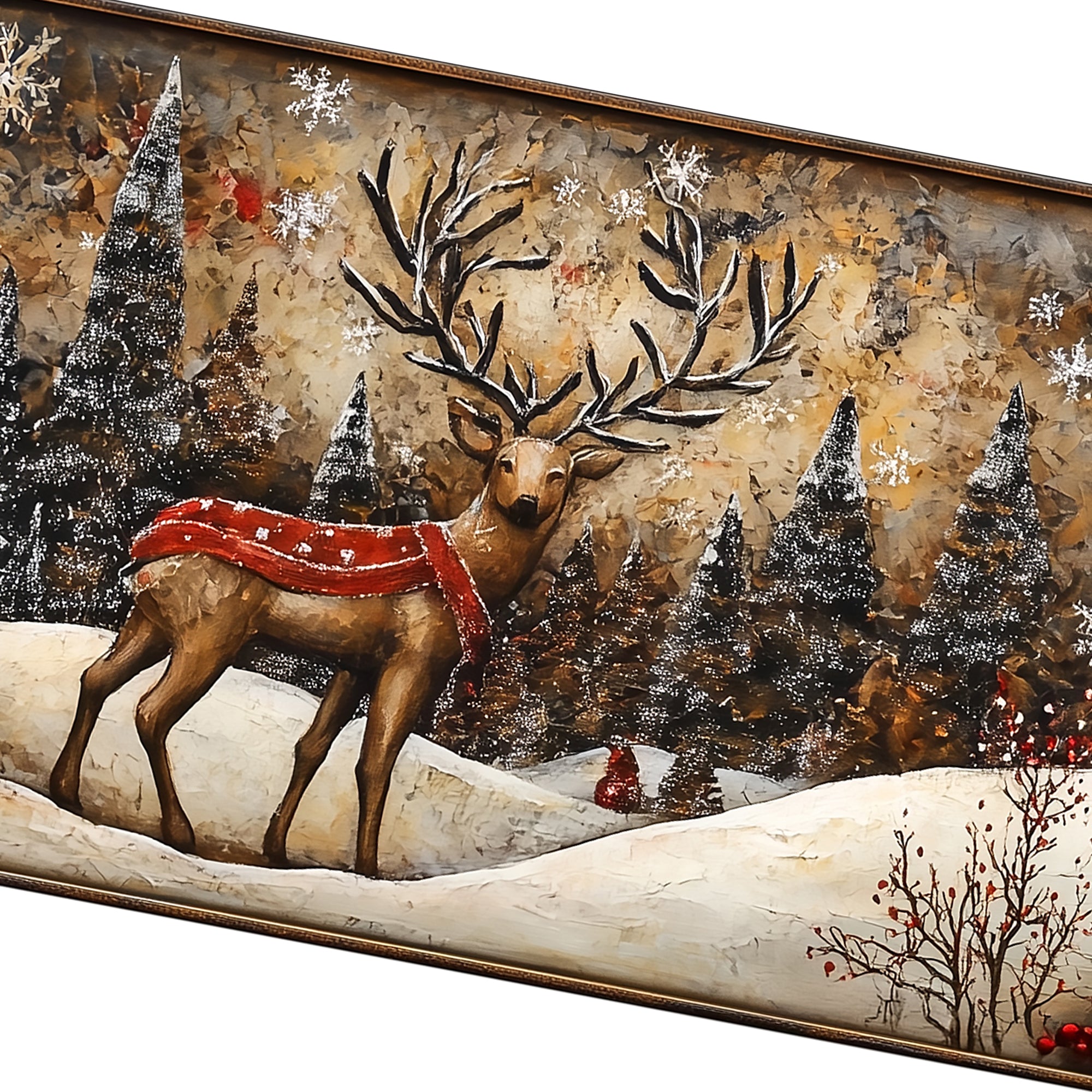 Reindeer At Forest Wall Art