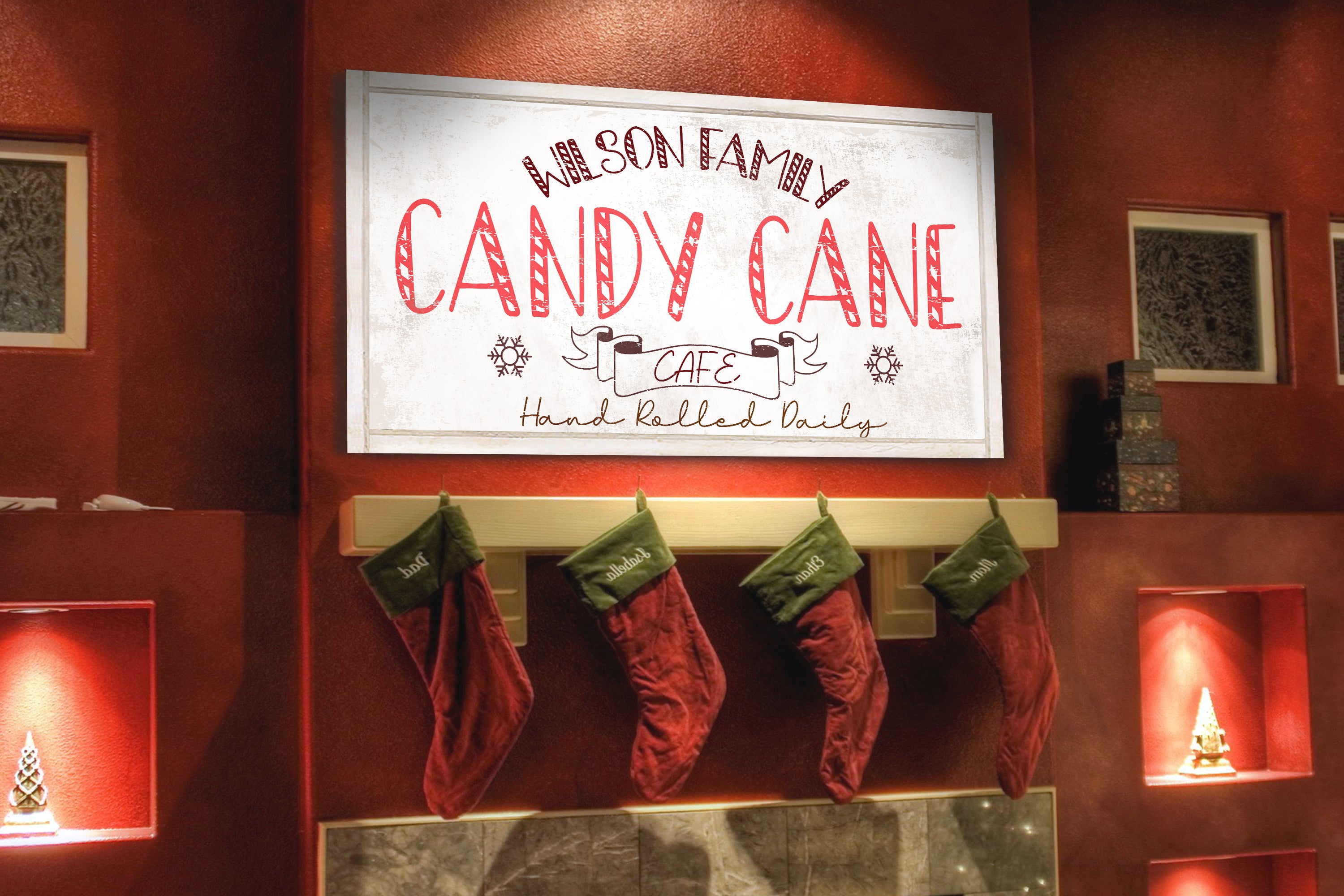 Personalized Candy Cane Sign
