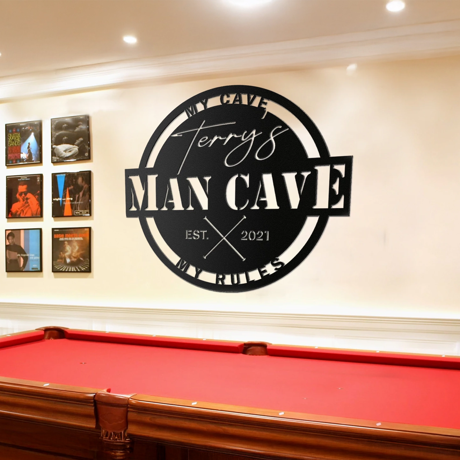 Metal Man Cave Sign