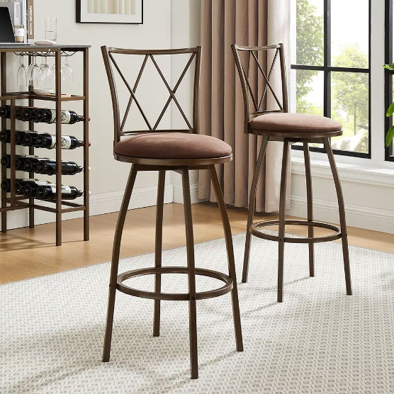 Country Style Brown Bar Stools