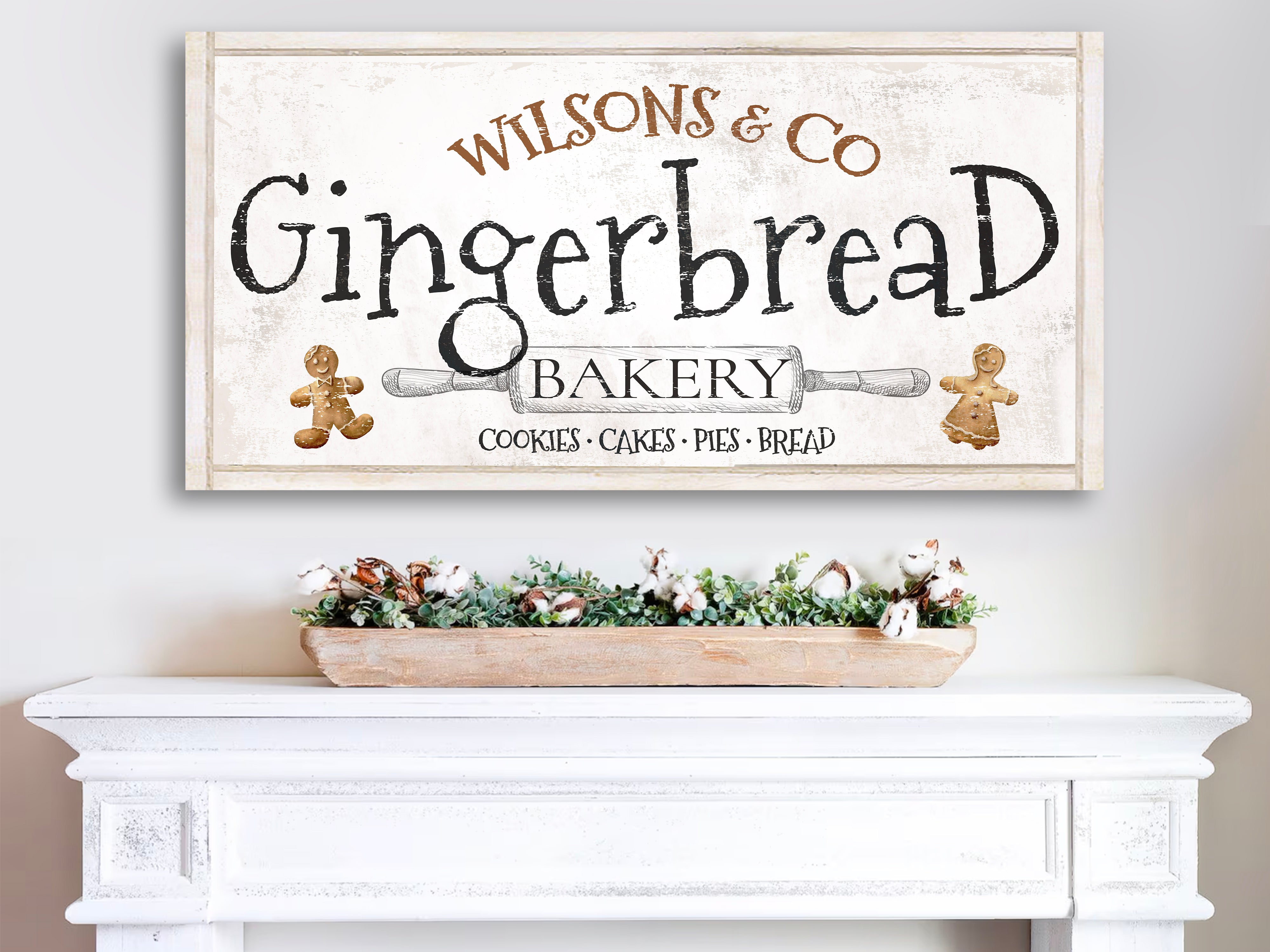 Custom Gingerbread Sign