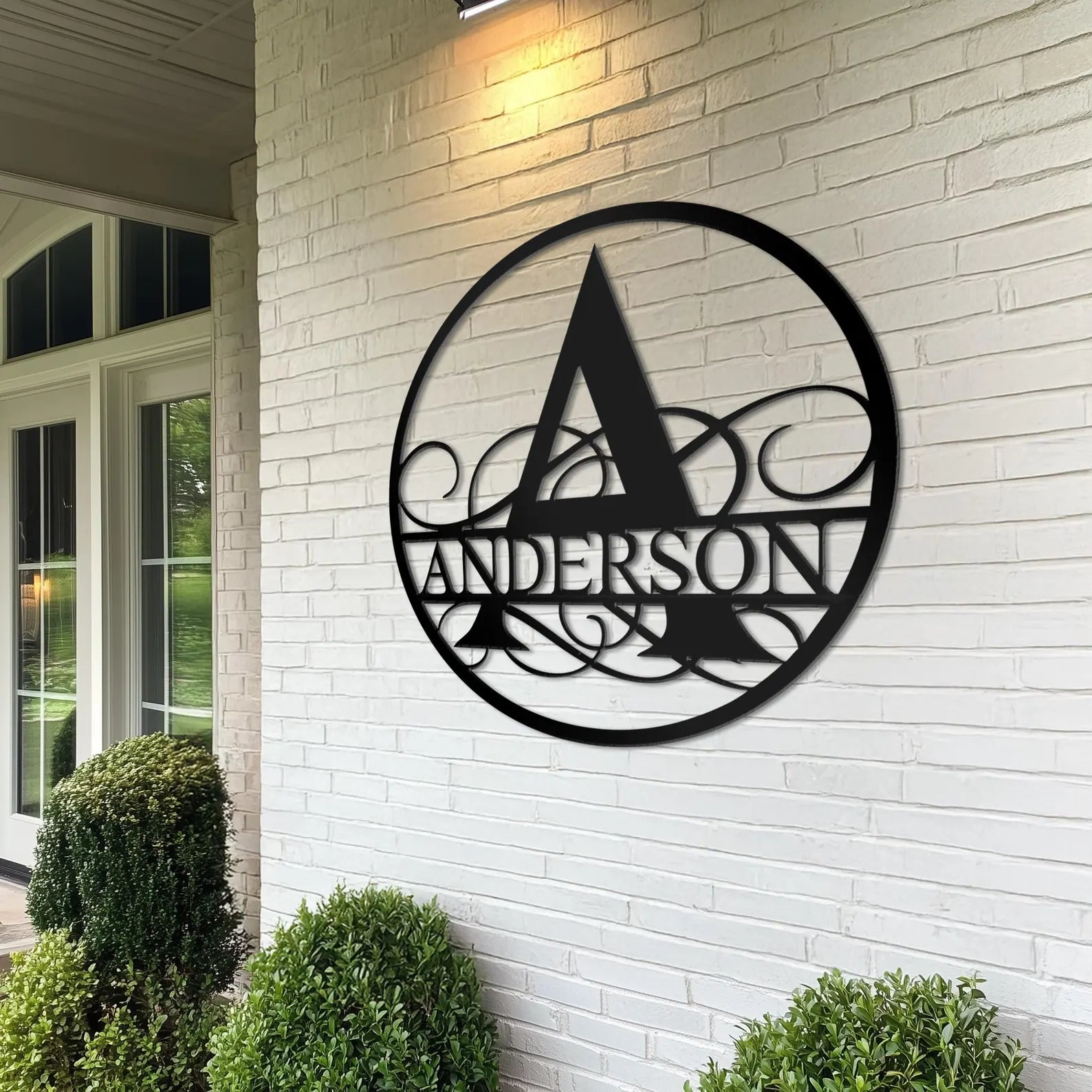 Anniversary Monogram Metal Sign