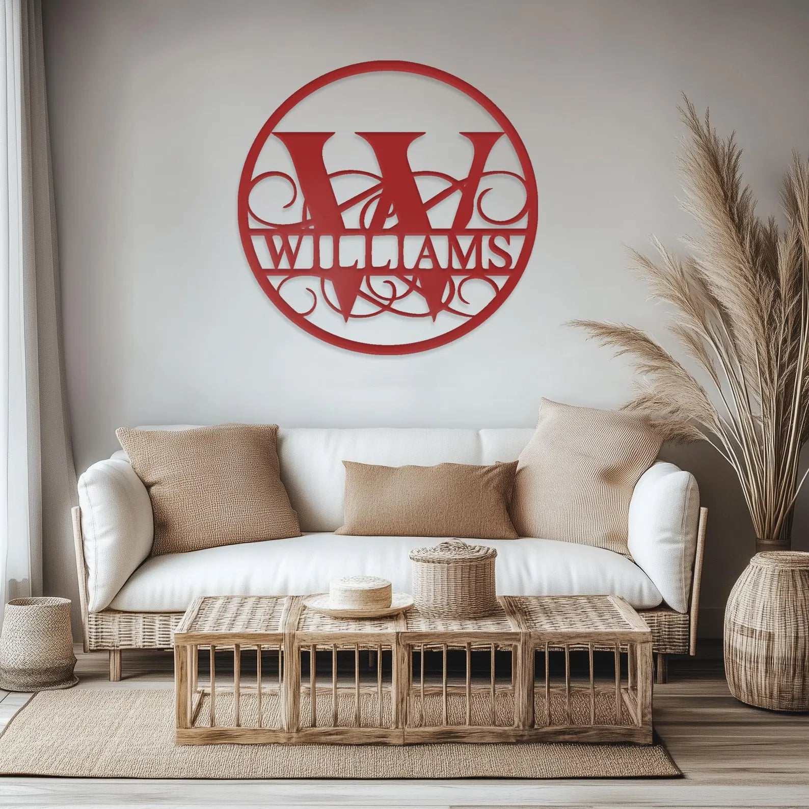 Anniversary Monogram Metal Sign