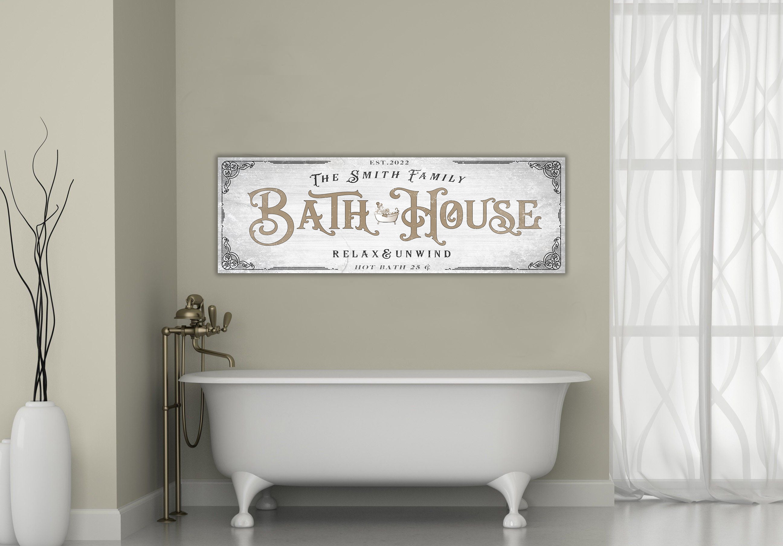 Bath House Sign