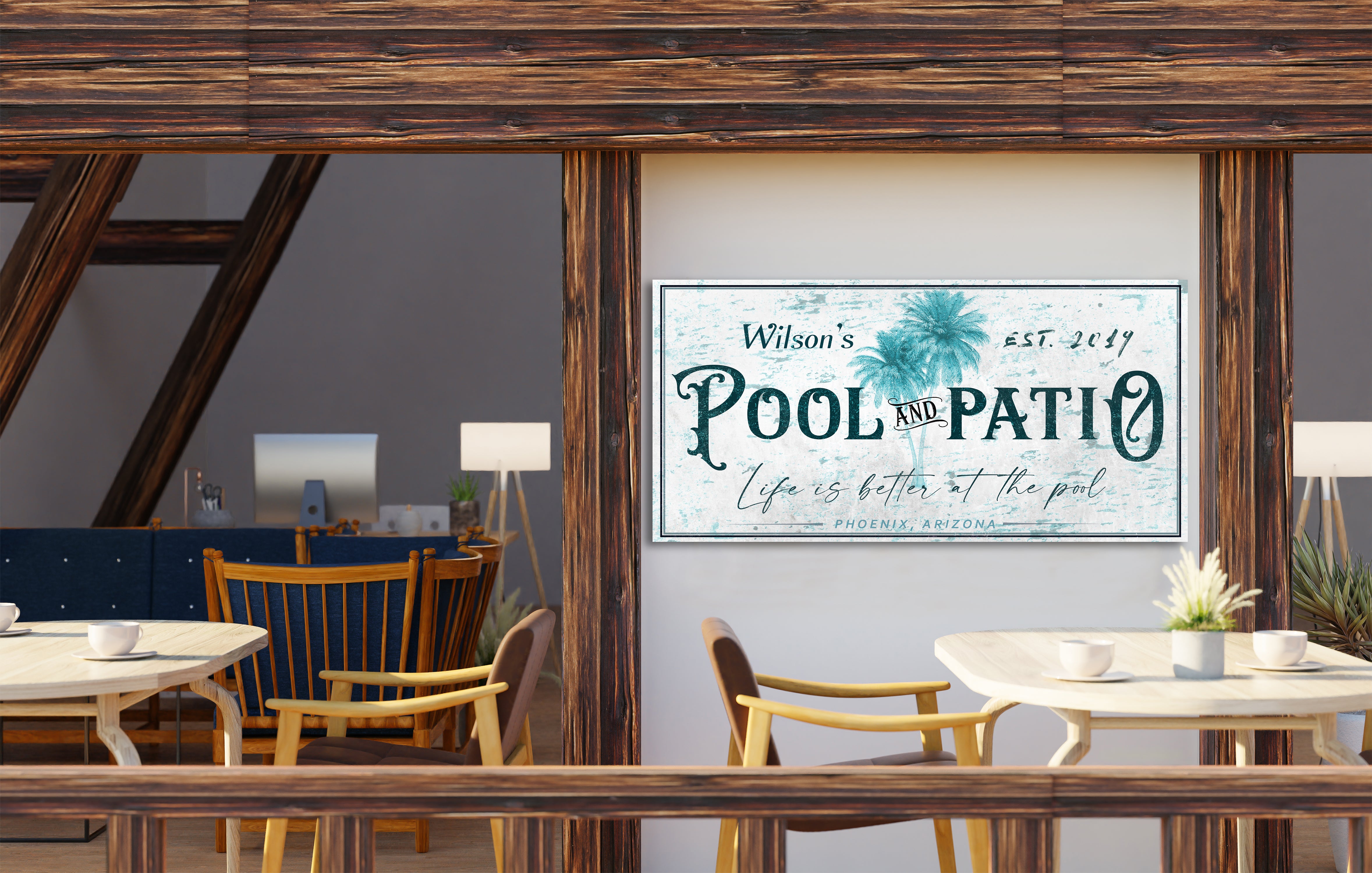 Pool & Patio Sign