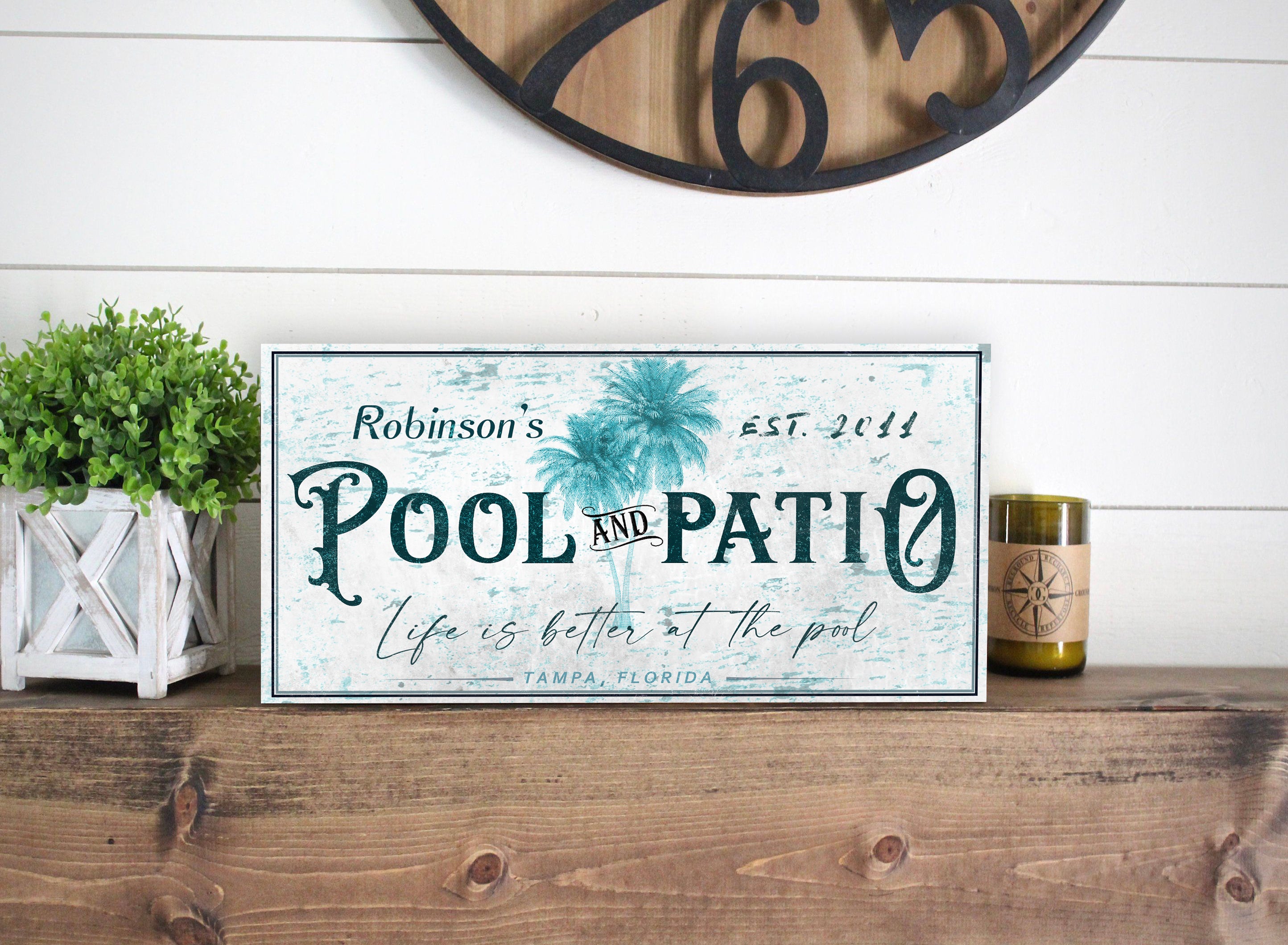 Pool & Patio Sign