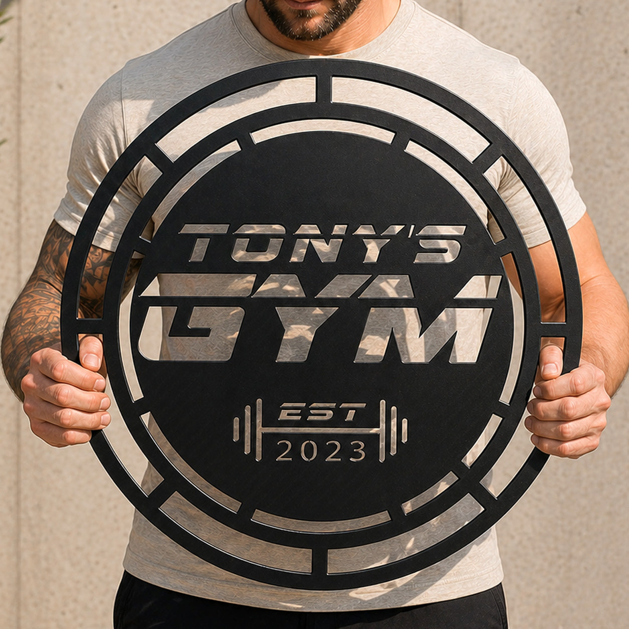 Metal Gym Sign