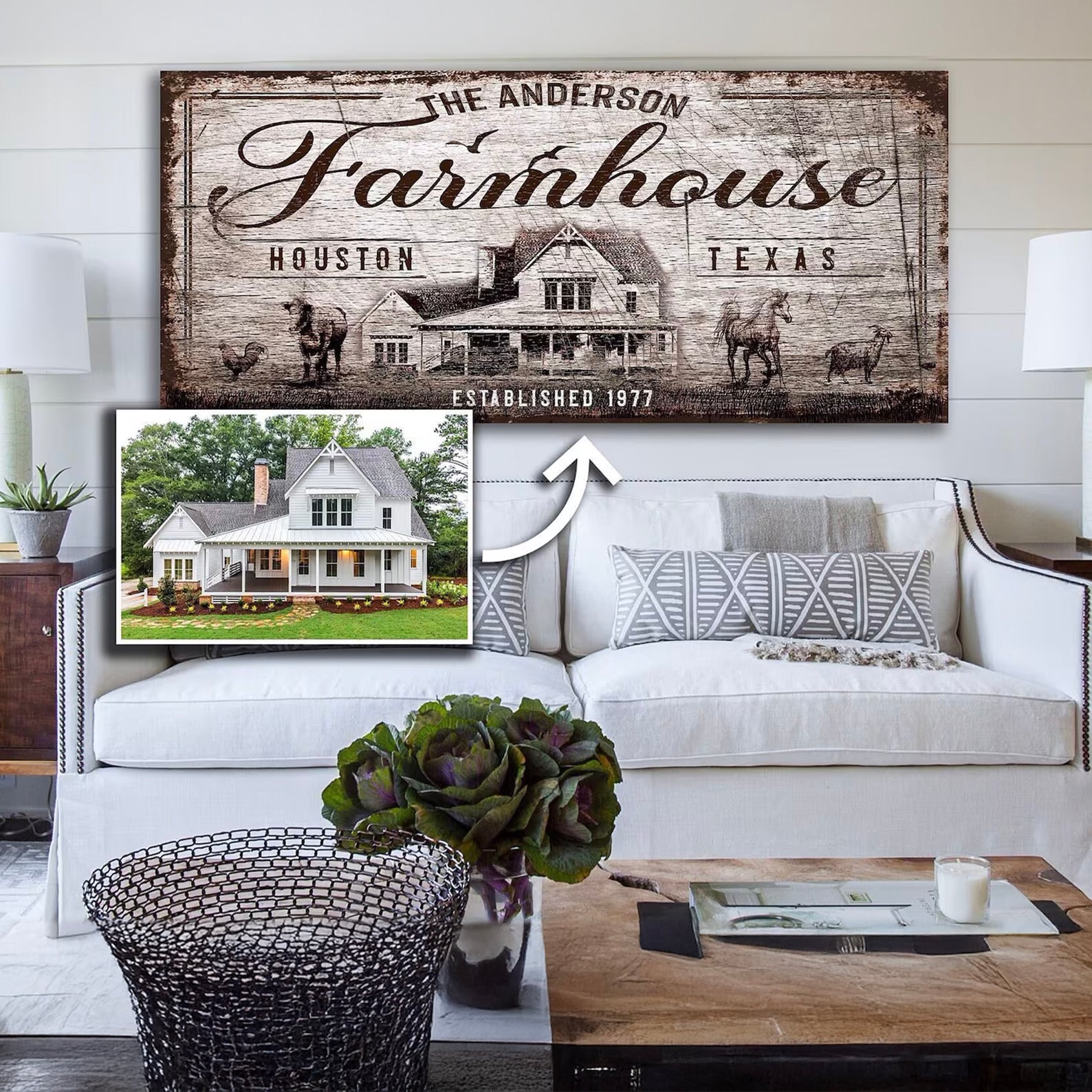 Custom Farmhouse Sign From Photo