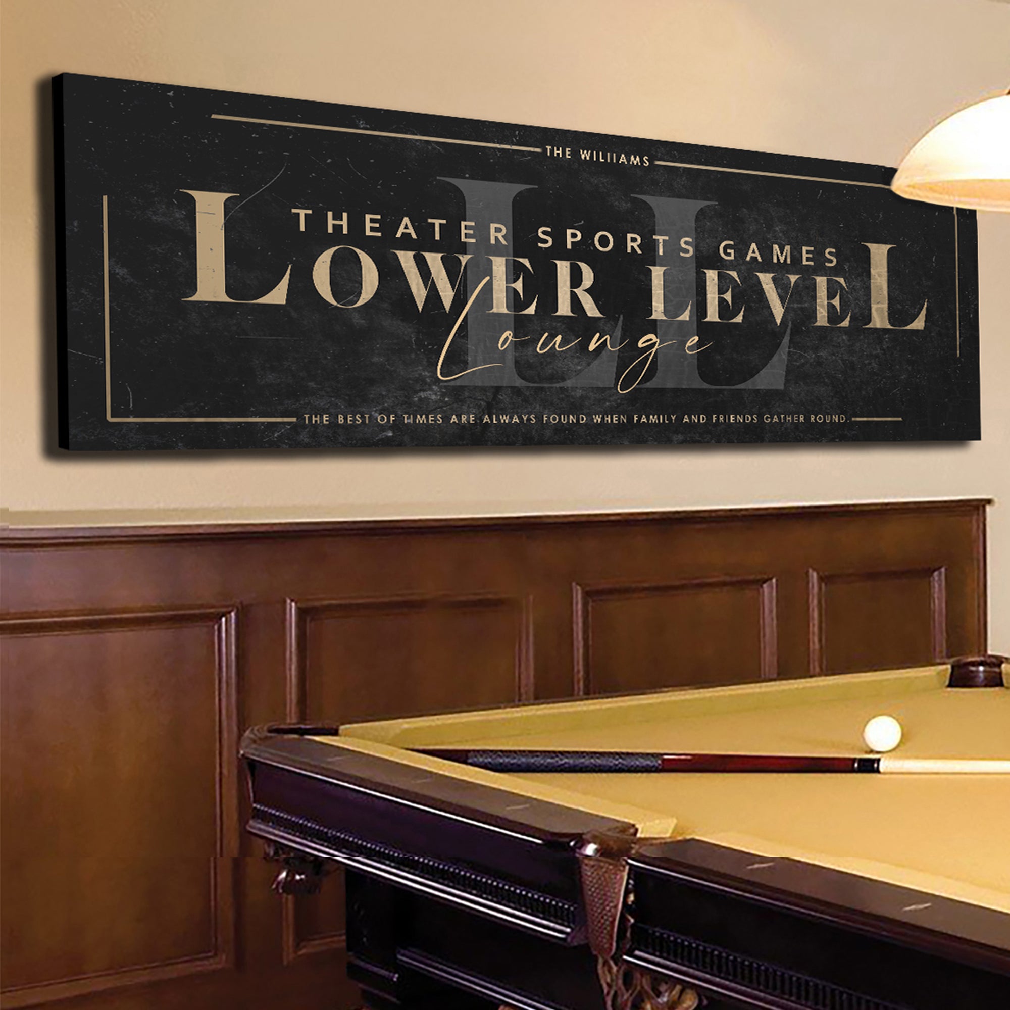 Lower Level Lounge Sign