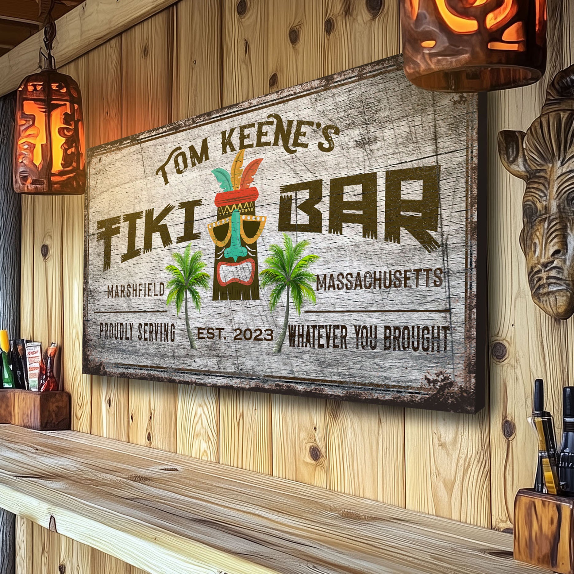 Custom Tiki Bar Wall Art
