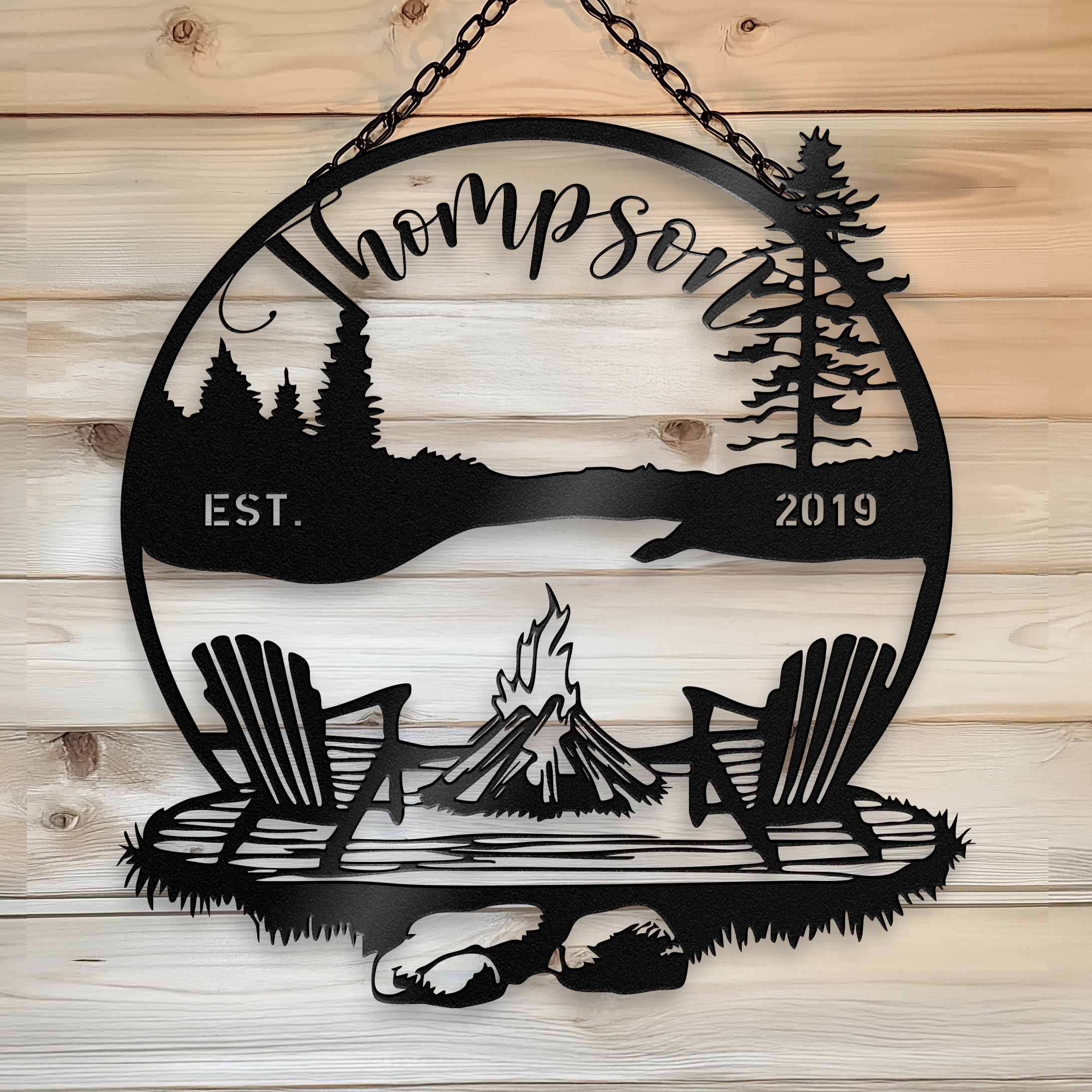 Outdoor Campfire Custom Metal Sign
