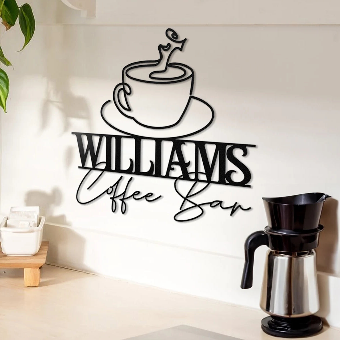 Metal Coffee Bar Sign