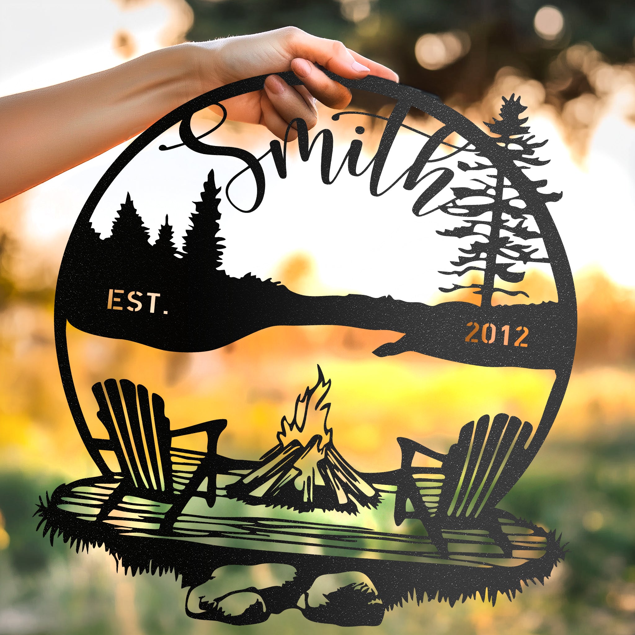 Outdoor Campfire Custom Metal Sign