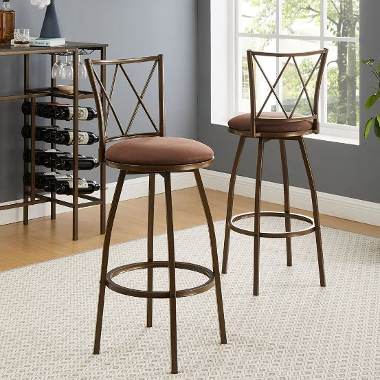 Country Style Brown Bar Stools