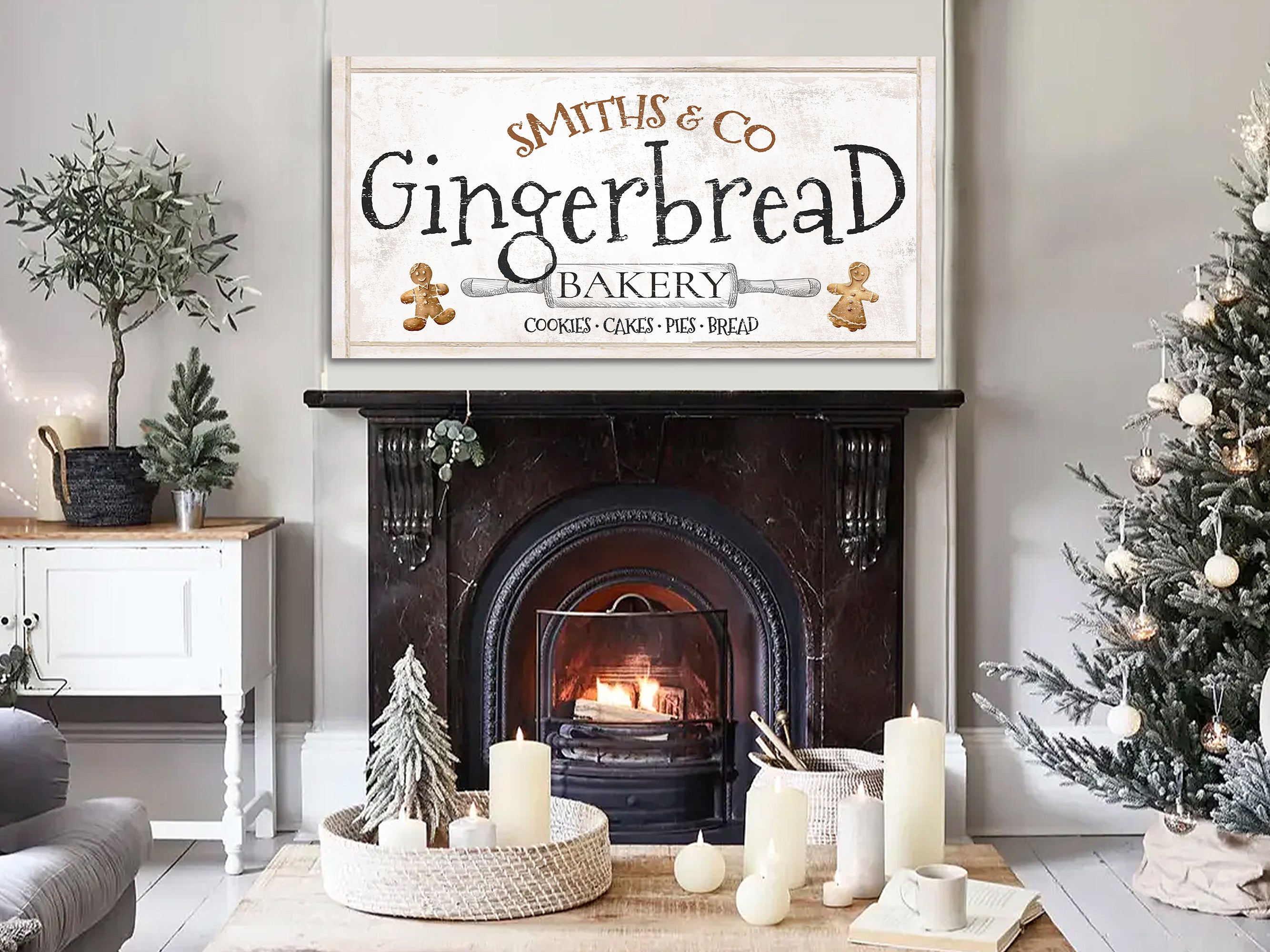 Custom Gingerbread Sign