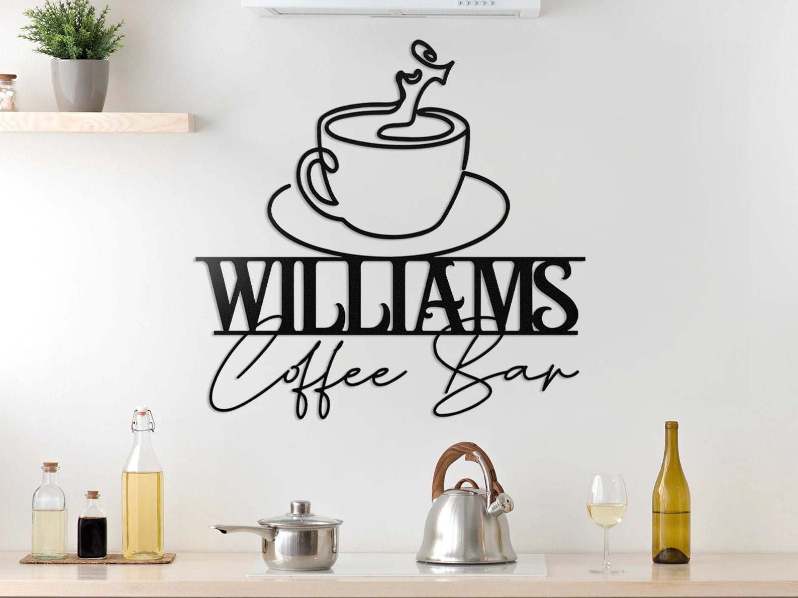 Metal Coffee Bar Sign