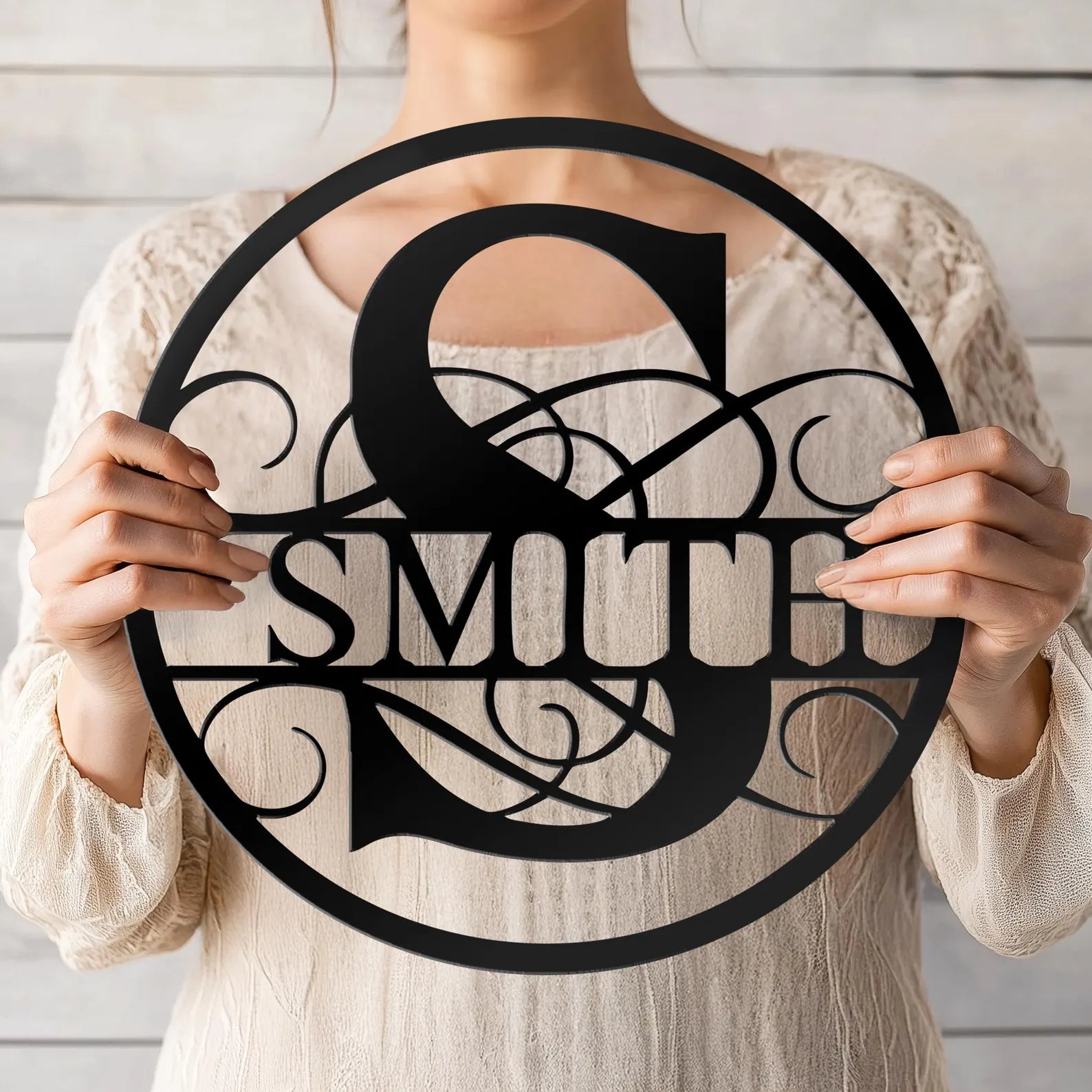 Anniversary Monogram Metal Sign