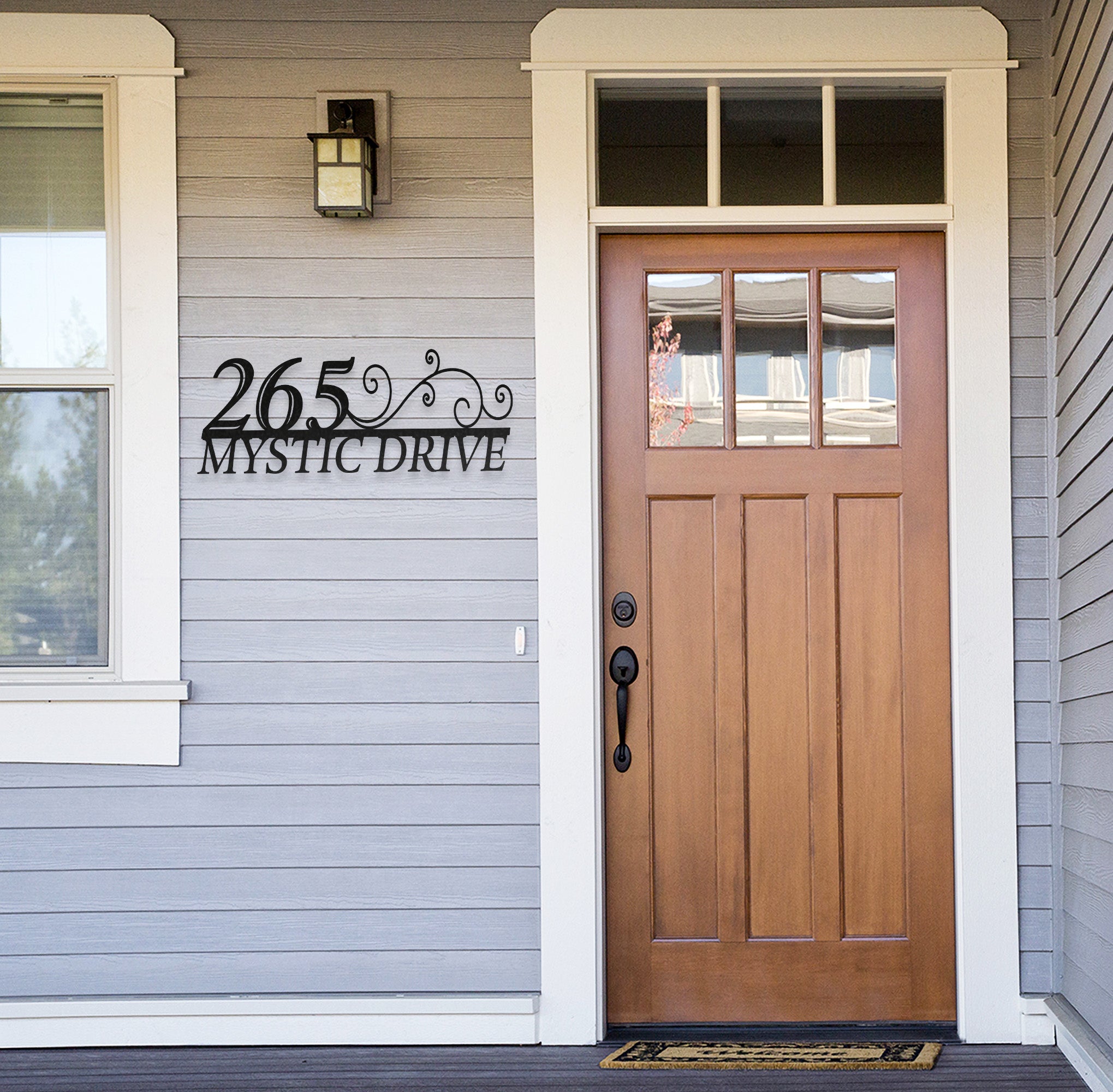Metal Address Sign
